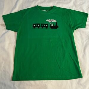 Rafco Swiss Design Kids Green Train Organic Cotton T Shirt Boys Size 8-10